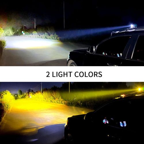 2pcs double lens motorcycle led headlight spotlight light driving fog work lamp