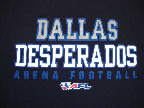 Dallas Desperados Arena Football AFL Texas Souvenir Black T-Shirt 2XL