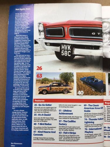 Classic American Magazine - January 2007 - 71 Charger, 64 Thunderbird.