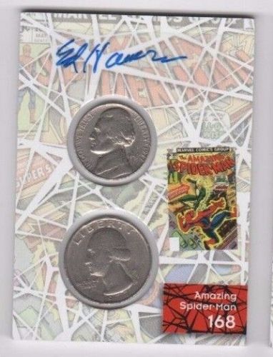 2017 fleer ultra spider-man comic auto coin card ccp10 ed hannigan