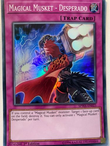 Yugioh Magical Musket - Desperado SPWA-EN025 Super Rare Mint Condition