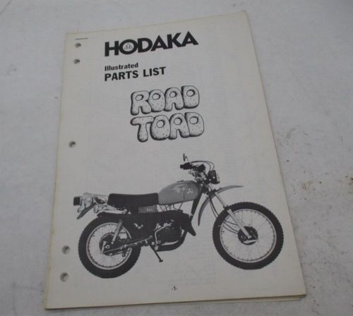 Vintage hodaka road toad illustrated parts list manual book