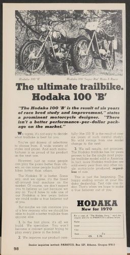 1970 hodaka 100b super rat 100 moto x racer print ad