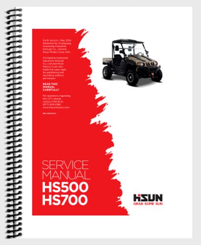 Manual,paper,service manual,utv,hs,700,msu,500,hisun,massimo,qlink,big m,bennche