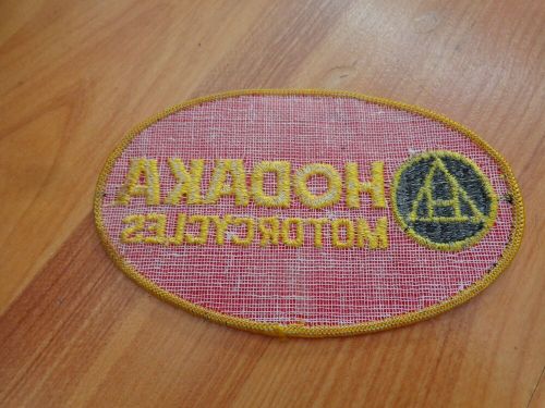 VINTAGE ORIGINAL HODAKA MOTORCYCLES MOTORBIKE BIKER BIKE WOVEN PATCH BADGE