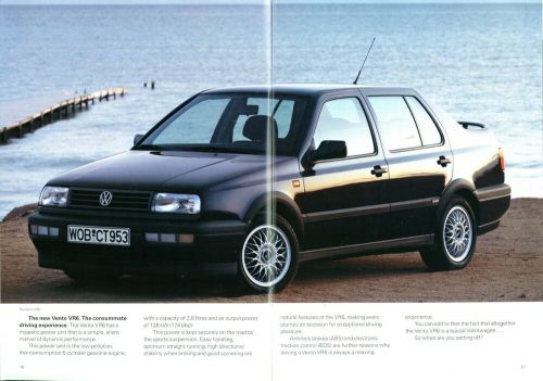 1992 vw vento prospekt 1/92 gb brochure catalogue prospectus broszura catalogus-