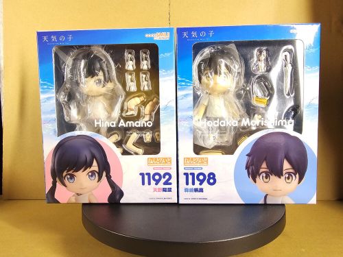 Good smile company nendoroid 1192 &amp; 1198 weathering with you hina &amp; hodaka - new