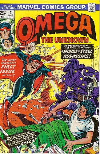 OMEGA THE UNKNOWN #1, Mar 1976, 7.0 FN/VF, First Appearance, MVS Intact