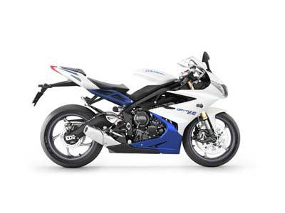 2013 triumph daytona 675 - crystal white / sapphire blue