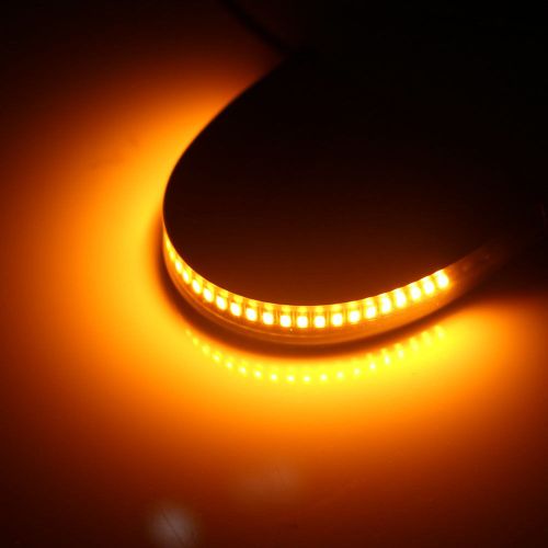 Super Bright Amber LED Fork Turn Signal Lights Strip For Motorcycle-Universal