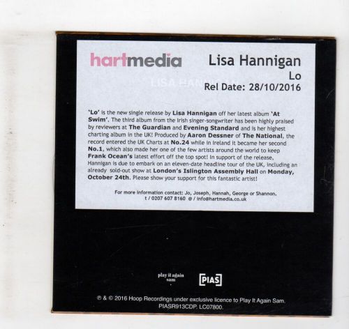 (IT985) Lisa Hannigan, Lo - 2016 DJ CD