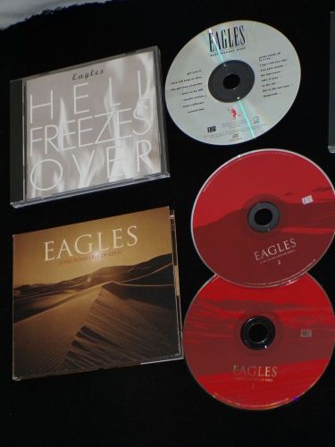 4 EAGLES CD Greatest Hits I &amp; II, Long Road out of Eden, Hell Freezes Over