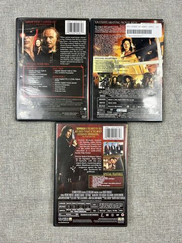 Antonio banderas zeta jones mask of zorro legend of zorro desperado dvd lot of 3