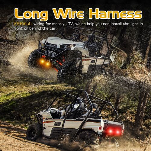 For 19+ Polaris Ranger 1000 XP UTV Turn Signal Kit &amp; 30&#034;INCH Amber LED Light Bar