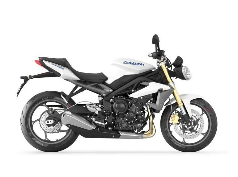 2013 triumph street triple abs - crystal white 