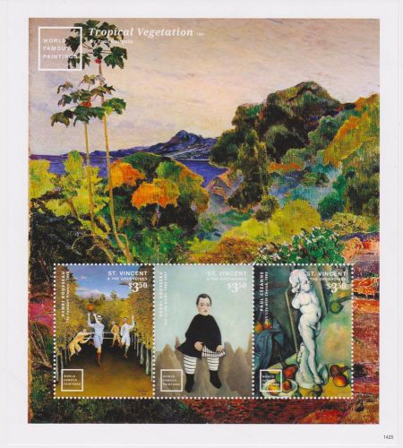 St Vincent - Art, Paintings: Paul Gauguin, 2014 - Sheetlet of 3 MNH