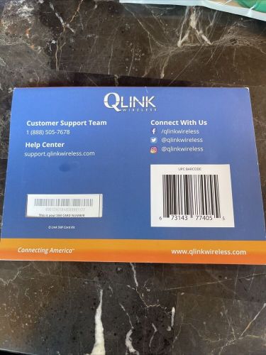 Qlink wireless cellular 4g lte/5g sim card kit - includes sim card &amp; adapter