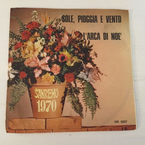 SANREMO 1970 Tony Arden SOLE PIOGGIA E VENTO Italian PS 45rpm 7&#034; single Canzone