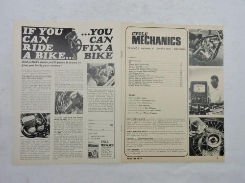 Cycle Mechanics Magazine Mar 1971 Hodaka Kawasaki Centurion Norton B12817
