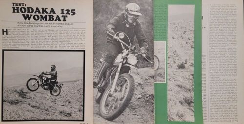 1972 hodaka 125 wombat 7pg motorcycle test article