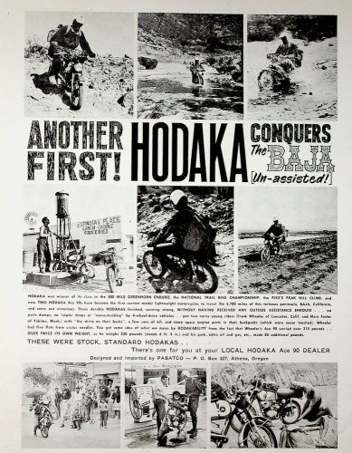 1966 hodaka ace 90 baja - vintage motorcycle ad