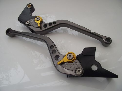 Hyosung GT650R (06-09), CNC levers long titanium/gold adjusters, F8/H8