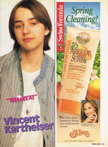 Michelle trachtenberg - vincent kartheiser - 11&#034; x 8&#034; - magazine pinup  teen boy