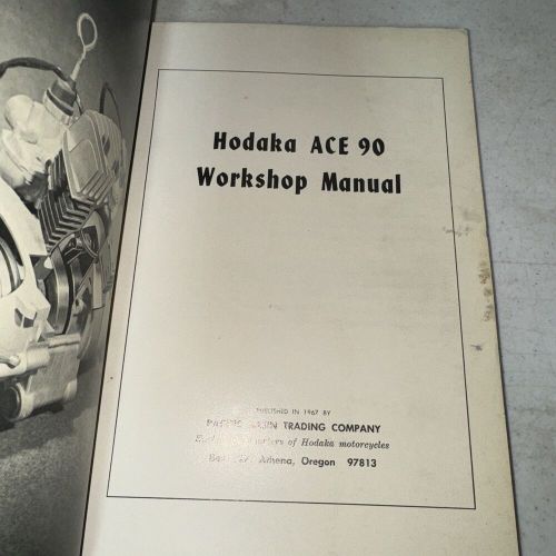 Hodaka ace 90 workshop manual pabatco service book