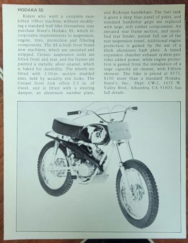 1969 hodaka 100 steen ss article