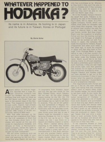 1977 hodaka dirt squirt what happened to hodaka original motorcycle article