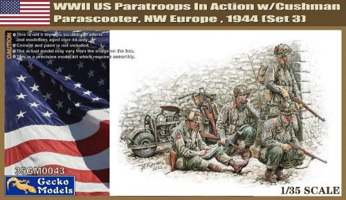 Gecko models  1/35 wwii us paratroops +cushman parascooter 35gm0043