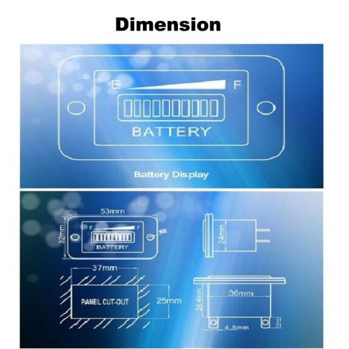 36V Volt BATTERY INDICATOR METER GAUGE for EZGO Club Car Yamaha Golf Cart Car