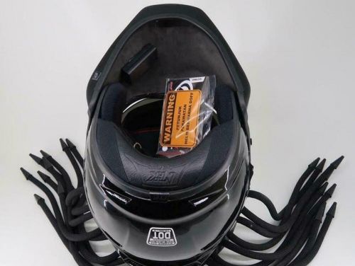 NEW PREDATOR MOTORCYCLE HELMET ORANGE FIRE (DOT &amp; ECE CERTIFIED)