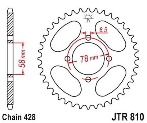 Sprocket 49 teeth division 428 type JTR810 for Hyosung GA GF GV RTV XRX-