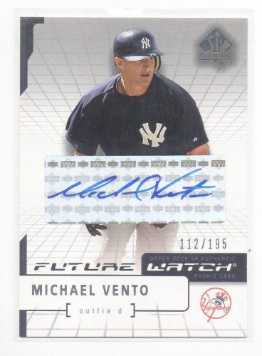 2004 SP Authentic Future Watch Autograph 195 188 Michael Vento RC Auto 112/195