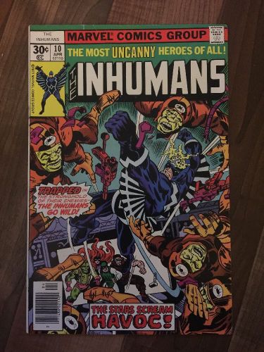 Inhumans #10 vg+ hannigan esposito pollard 1st mon-tog death of warkon