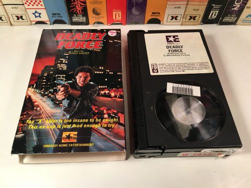 * deadly force betamax not vhs 1983 crime action beta wings hauser 80&#039;s embassy