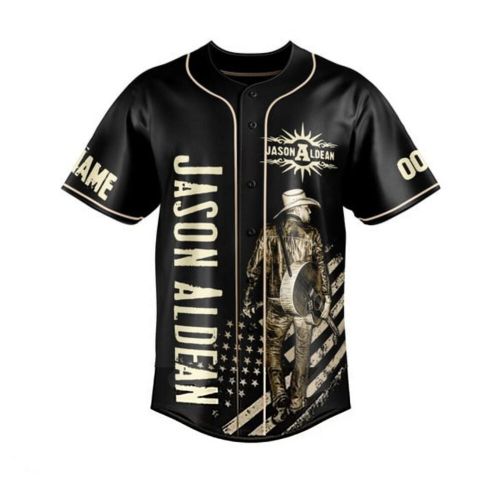 Jason aldean try that in a small town highway desperado tour baseball jersey