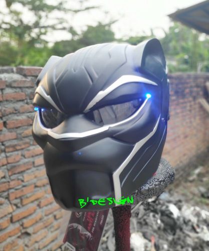 New Arrivall Helmet Custom Black Panther Bobbers Motorcycle ( approved DOT/ECE )