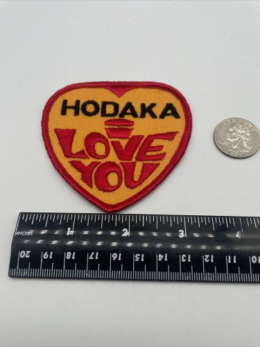 Hodaka i love you nos vintage patch motorcycles biker snowmobile 70s jacket hat