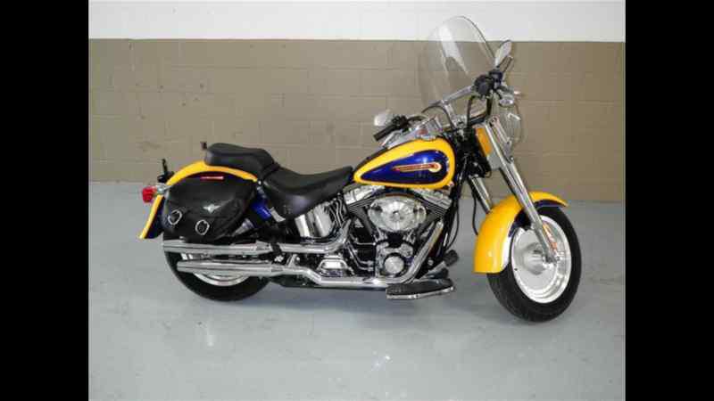 2004 harley davidson fatboy flstf 2 tone low miles! custom harley factory paint