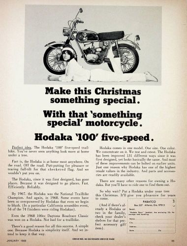 1969 hodaka 100 - vintage motorcycle ad