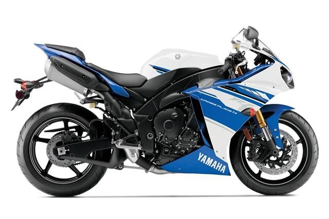 2014 yamaha yzf-r1 blue-white  sportbike 