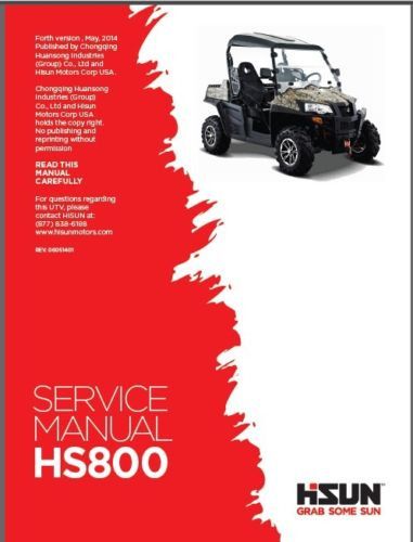 Hisun HS 800 UTV Service, Owners &amp; Parts CD Coleman Bennche Massimo Qlink Diamo