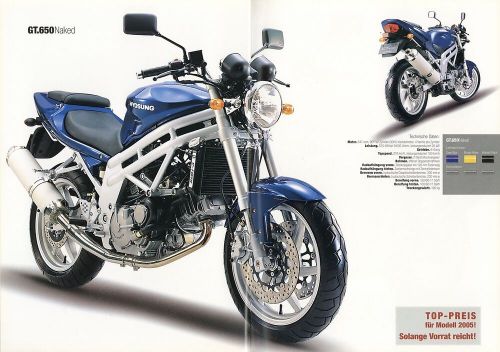 Hyosung brochure 2007 Aquila GT 250 650 RR naked GV brochure brochure broschyr motorcycle-