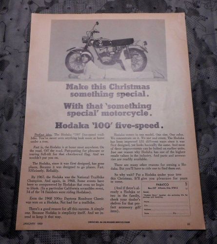 Original 1969 Vintage Hodaka Ad AHRMA Enduro PABATCO