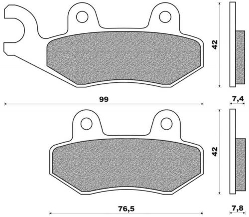 Brake pads FD.0122 sinter metal for Benelli Hyosung Keeway Kymco Peugeot Suzuki-