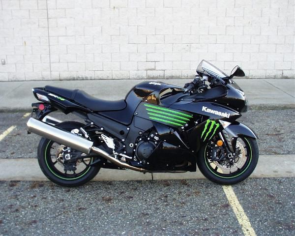 2009 kawasaki ninja zx-14 monster energy  sportbike 