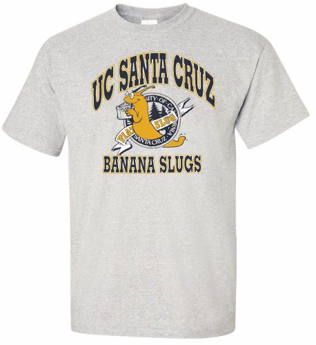 Vincent vega banana slugs t shirt 100% cotton gildan prewashed