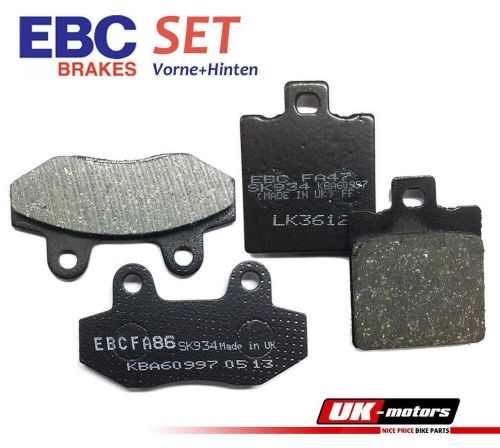 EBC Brake Pads SET Front + Rear for Hyosung Exceed 125 (MS1-125/150) 02-04-